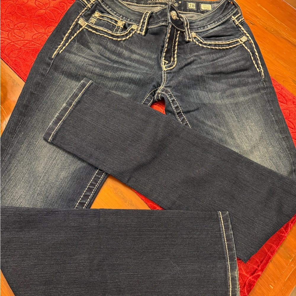 Miss Me Dark Blue Skinny Jeans